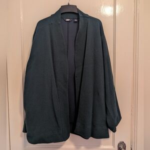 (3X - Excellent condition) Lands' End Dark Teal Textured Cardigan